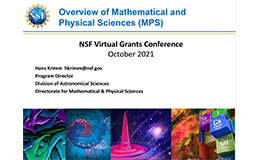 Fall 2021 Virtual Grants Conference: Directorate for Mathematical and Physical Sciences (MPS)