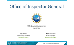 Fall 2021 Virtual Grants Conference: Office of the Inspector General